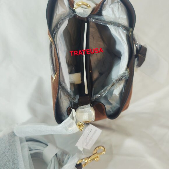 NWT Coach Rowan Bucket Bag Suede Vintage Brown CCC78 Authentic Packed - Picture 13 of 16